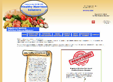 Registered Dietitian and Certified Diabetes Educator-Website Design by Sims Solutions | www.simssolutions.com