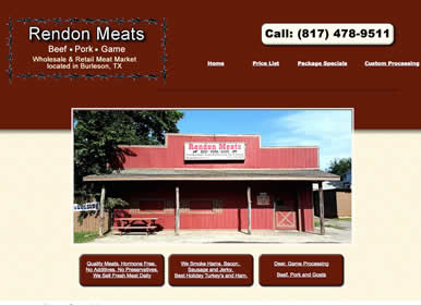 Meat Processing, Butcher website by Sims Solutions